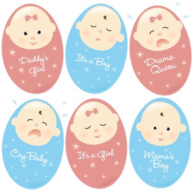 Baby Set 1 Isolated clipart