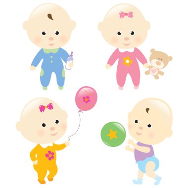 Baby Set 3 Isolated clipart