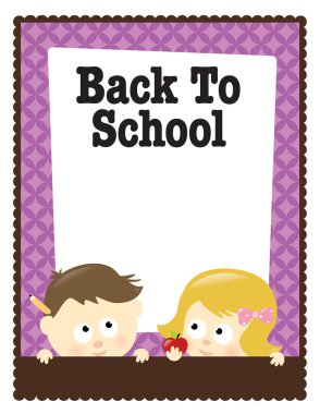 8.5x11 Back To School flyer clipart