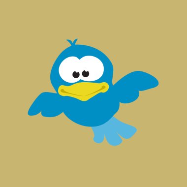 Flying Blue Bird clipart