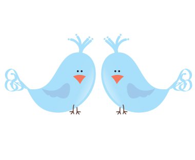 Two love birds clipart