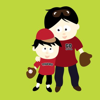 Father and son clipart