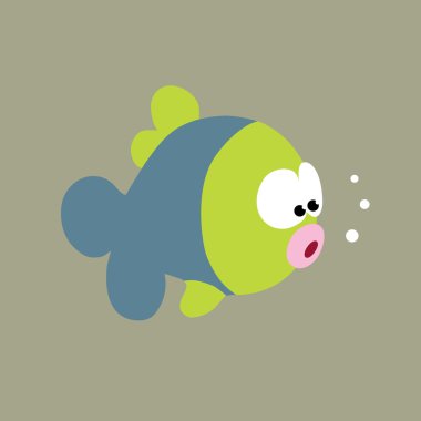 Funny fish clipart