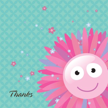 Floral Thank You Card clipart