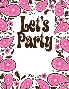 Party flyer w/ paisley clipart