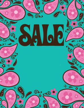 70s Style Sale Template clipart