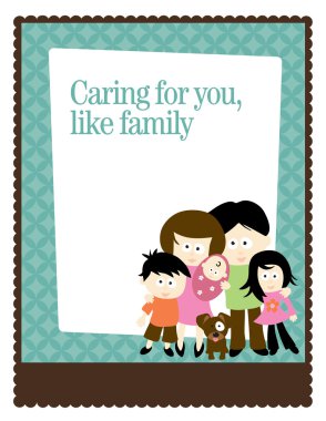 Flyer w/ family clipart