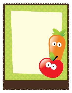 Flyer w/ apple and carrot clipart