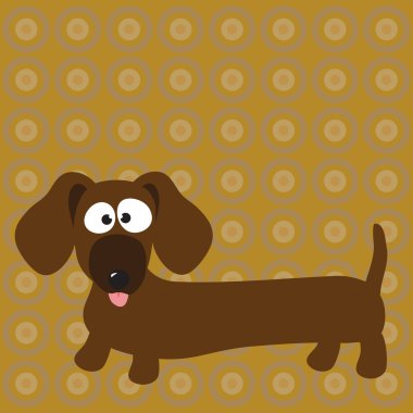 Dachshund (hot dog) dog clipart