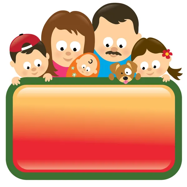 Aile holding işareti - İspanyol — Stok Vektör