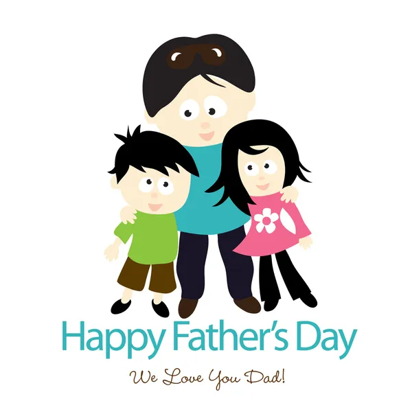 Szczęśliwy dzień ojców na białym tle — Wektor stockowy
