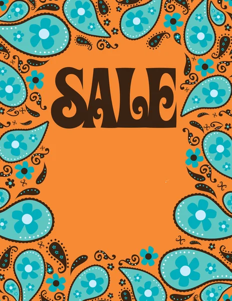 70s Style Sale Template — Stock Vector