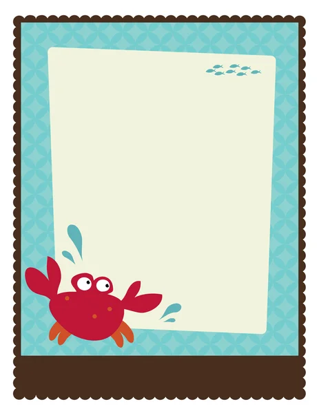 Flyer avec crabe — Image vectorielle