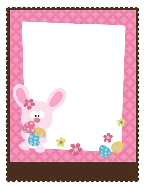 Flyer w/ Easter bunny — Stock Vector