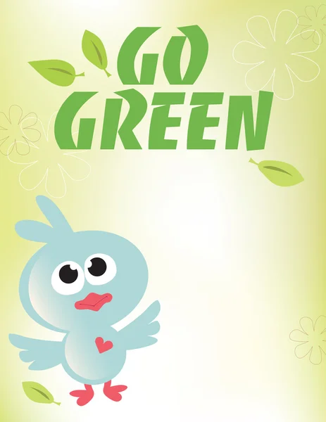 Go Green Flyer — Stock Vector