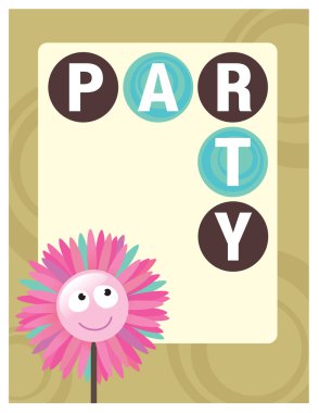 Party flyer template clipart