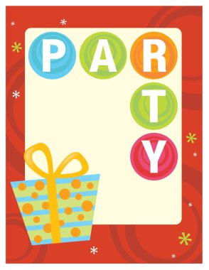 Party flyer template clipart