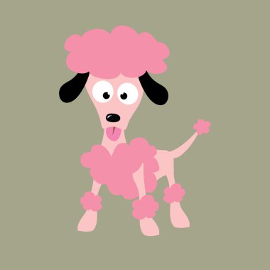 Stylish Poodle clipart