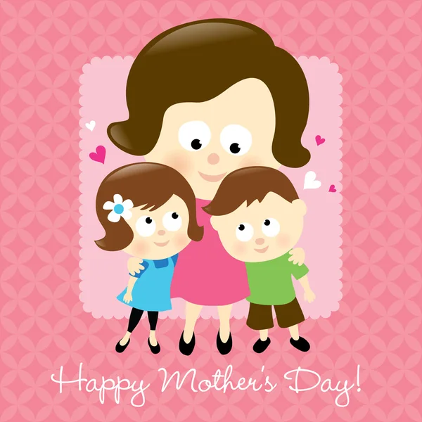 Feliz Dia das Mães Caucasiano — Vetor de Stock