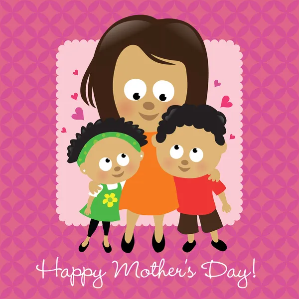 Dzień matki Happy Afroamerykanie — Wektor stockowy