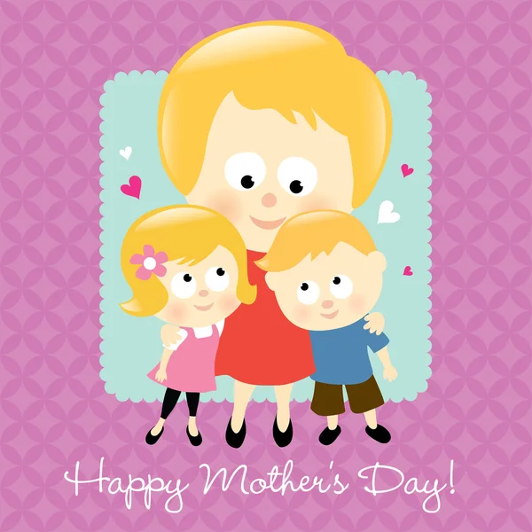 Happy Mother's Day blondynka — Wektor stockowy