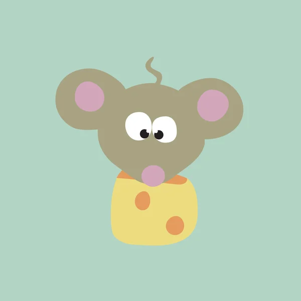 老鼠和奶酪 — 图库矢量图片