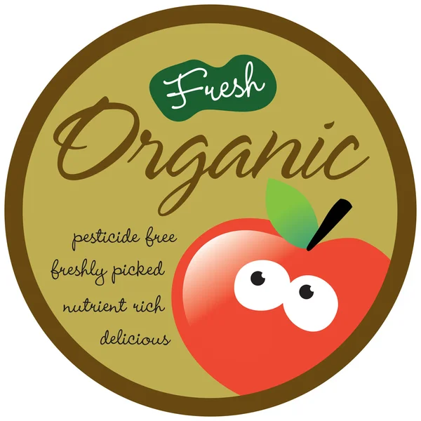 Adesivo organico / etichetta — Vettoriale Stock