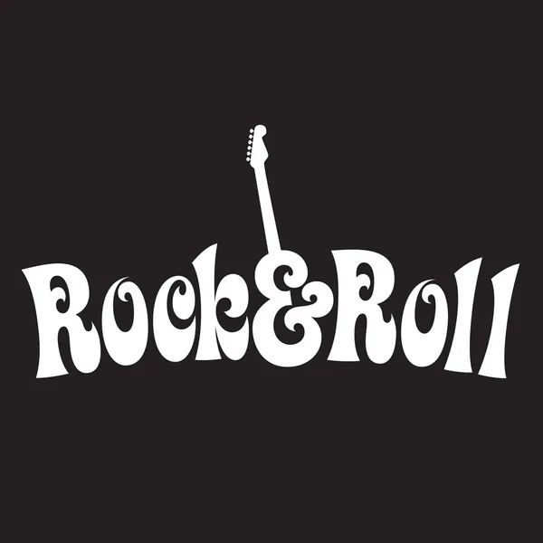 Desenho de rock and roll dos anos 70 — Vetor de Stock
