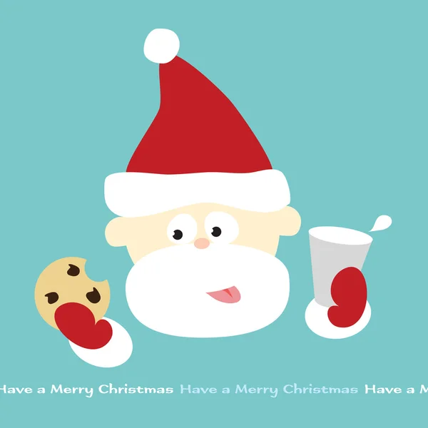Santa 's Milk & Cookie Break — Vector de stock