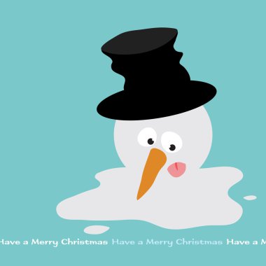 Melting Snowman (removable text) clipart