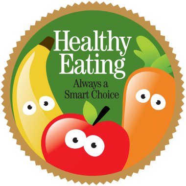 Healthy Eating Label clipart