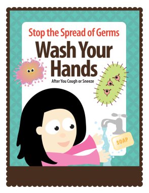 8.5x11 Flyer (Wash Your Hands) clipart