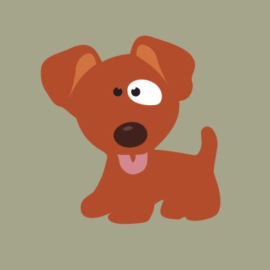 Red Puppy clipart