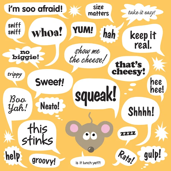 stock vector Various phrases in comic bubbles