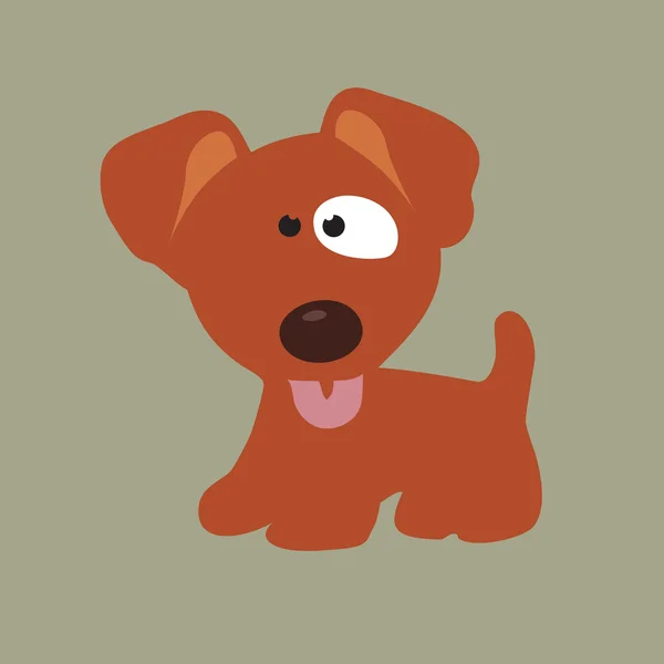 Red Puppy — Stock Vector