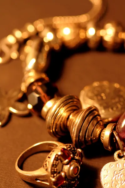 stock image Old gold jewelry