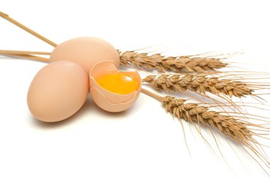 Eggs and wheat ear clipart