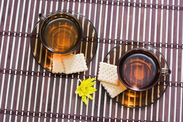 Herbata i herbatniki — Zdjęcie stockowe