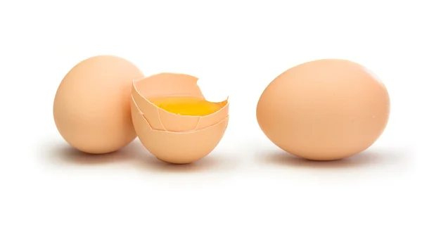 stock image Eggs on white