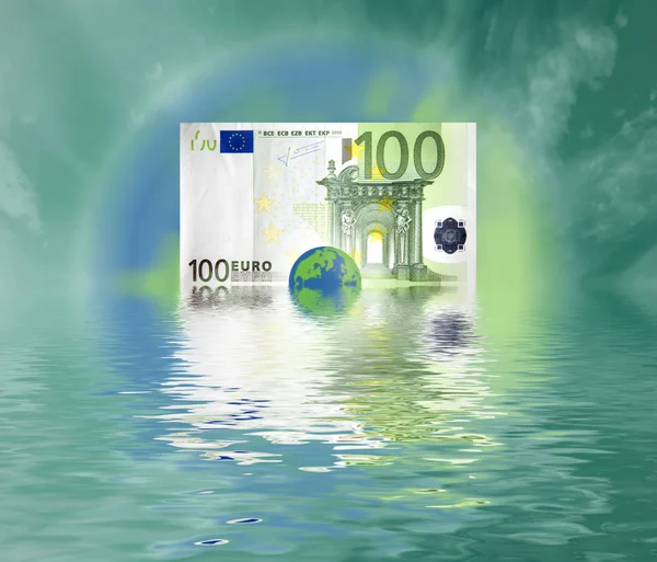 100 euro wereld — Stockfoto