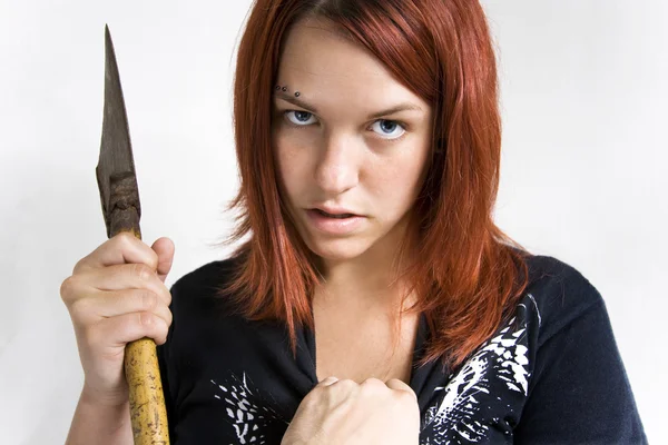Girl being stoped while murdering — Stock Photo, Image