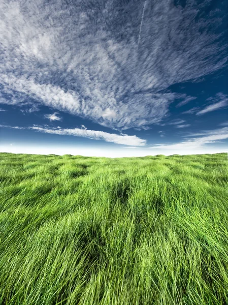 Modrý a zelený horizont — Stock fotografie