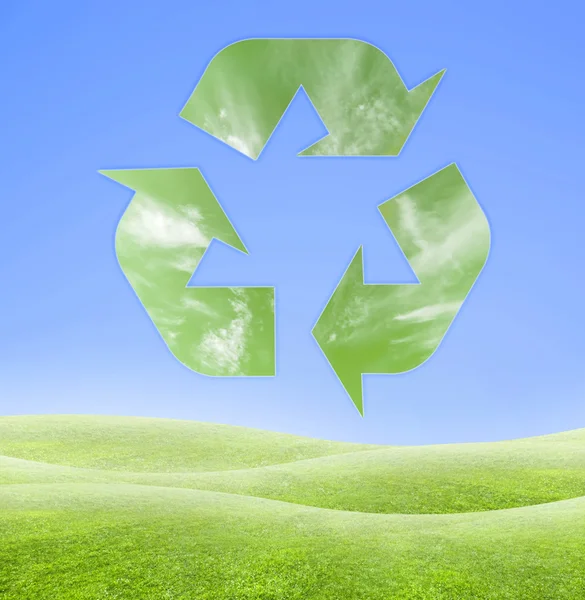 Ecologie recycling symbool — Stockfoto