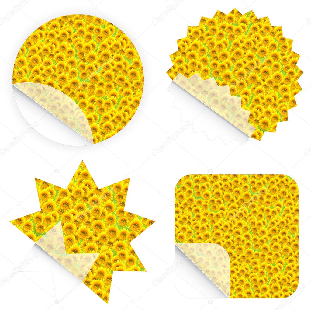 Sunflower retail stickers