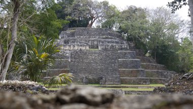 Temple at Lamanai clipart