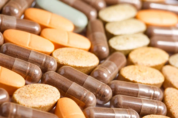 stock image Medicinal pills piled up a bunch