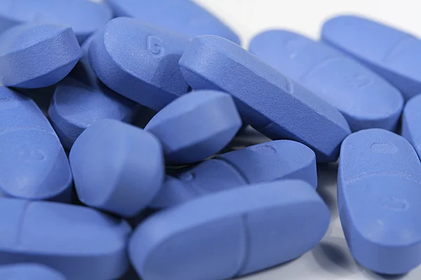 Blue pills Stock Photo