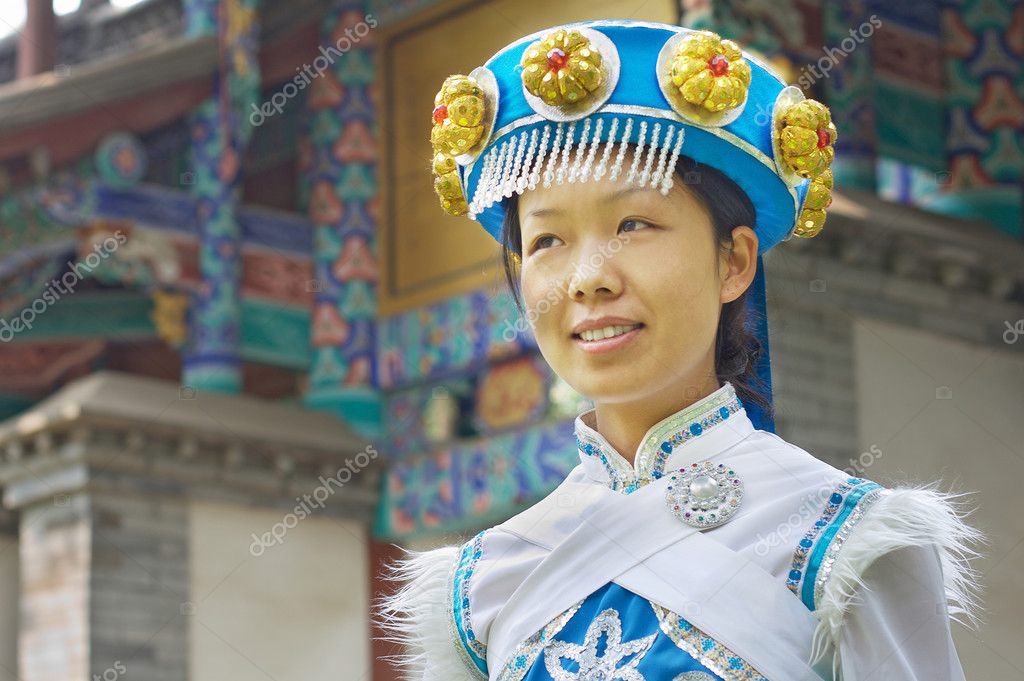Chinese woman in traditional clothes — Stock Photo © barnabychambers ...
