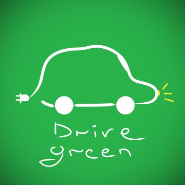 Eco car clipart