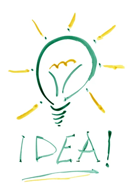 Ideia lâmpada . — Fotografia de Stock